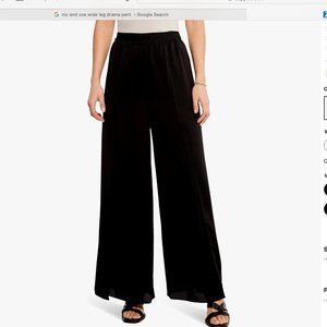 Nic & Zoe Draped Drama Crop Wide Leg Pants